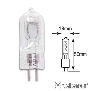 Lâmpada Gx6.35 300W 120v Halogéneo Osram VELLEMAN - (LAMP300/120OS)