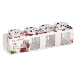 Conjunto 4 Frascos Vidro 200ml - (LAR280)