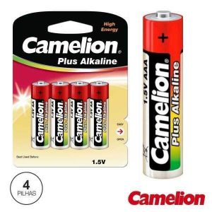 Pilha Alcalina LR03/AAA 1.5v 4x Blister CAMELION - (LR03-BP4)