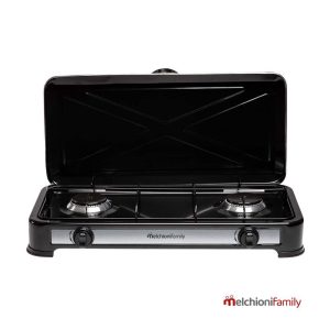Fogão Gás Com 2 Queimadores Preto MelchioniFamily - (MINERVA2B)