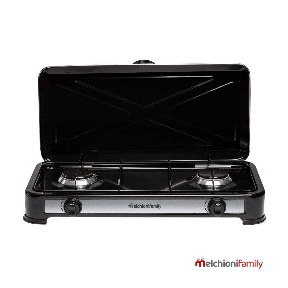 Fogão Gás Com 2 Queimadores Preto MelchioniFamily - (MINERVA2B)