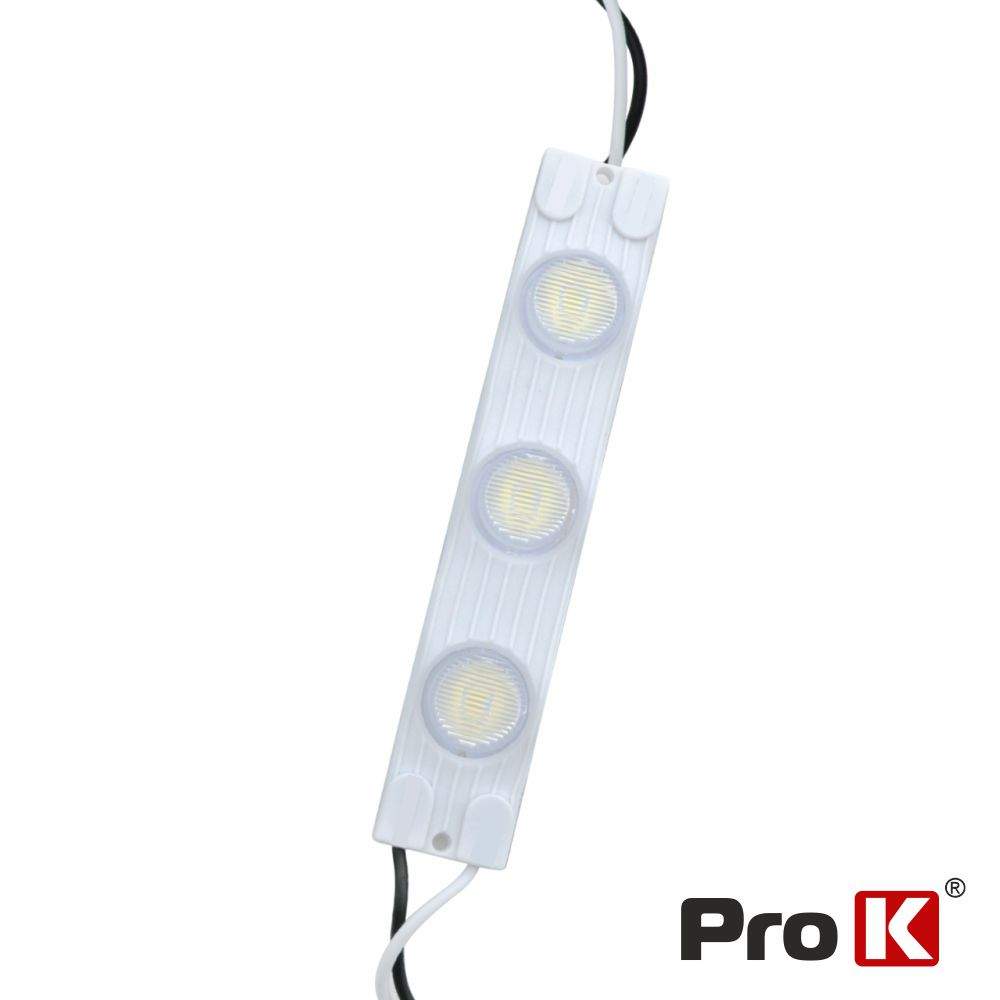 Módulo C/ 3 LED 2835 1.2W 6000K 108LM 12V IP65 PROK - (MODULED312CWN)