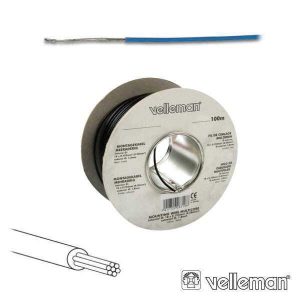 Cabo Multifilar Azul 0.20mm Rolo 100m VELLEMAN - (MOWB)