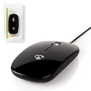 Rato c/ Fios 1000 DPI 3 Botões Preto - (MSWD200BK)