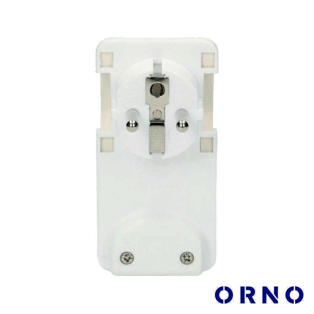Ficha Schuko Macho C/ Terra Anel Extração 220V Branco ORNO - Image 2
