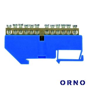 Barramento Neutro 12 Vias P/ Calha DIN ORNO - (OR-LZ-8204/12/BL)