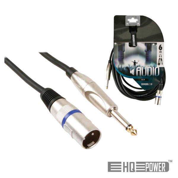 Cabo XLR 3p Macho / Jack 6.35 Macho 1.5m Mn HQ POWER - (PAC116-1)