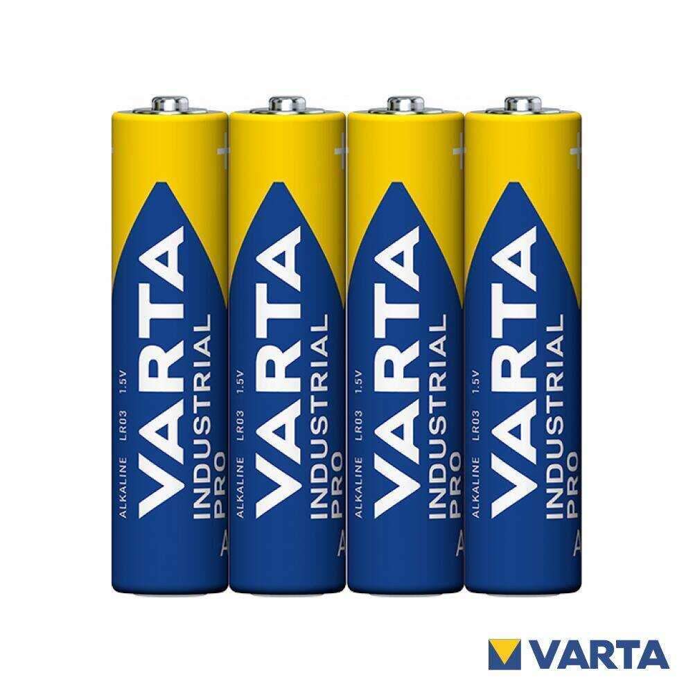 Pilha Alcalina LR03/AAA 1.5V 4x Industrial Pro VARTA - (PAV-INDAAA)