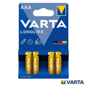 Pilha Alcalina LR03/AAA 1.5V 4x Longlife VARTA - (PAV-LR03/4A)