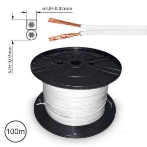 Cabo Coluna 2x1.5mm Branco Paralelo - (PCC150W/100)