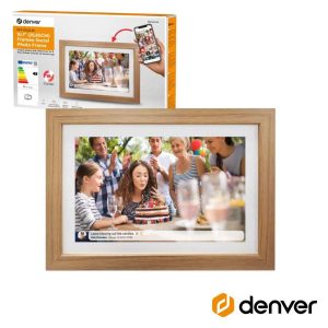 Moldura Digital FRAMEO 10.1" Madeira de Carvalho DENVER - (PFF-1042LWMK3)