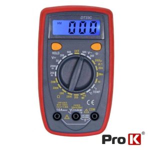 Multímetro Digital 500V 10A 20MOhm PROK - (PK-DT33C)