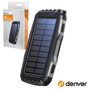 Powerbank 20000mAh C/ Painel Solar DENVER - (PSO-20010MK2)