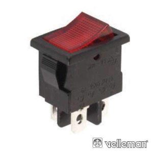 Interruptor Basculante C/ Luz 5a-250v Dpst On-Off VELLEMAN - (R1944C)