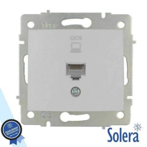Tomada de Encastrar RJ45 C/ 1 Saída Sem Moldura SOLERA - (SLR-ERP88SM)
