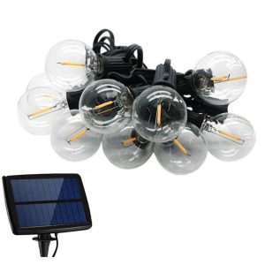 Corrente de Iluminação 5.5m C/ 10 Lâmpadas E Painel Solar - (SOLARLIGHT-12(F))