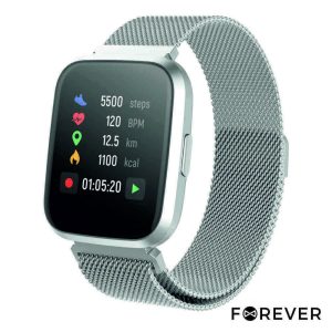 SmartWatch P/ Android iOS Silver FOREVER - (SW-310S)
