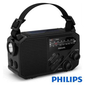 Rádio Portátil AM/FM/SW/BT/SD Painel Solar Dínamo PHILLIPS - (TAR1609)
