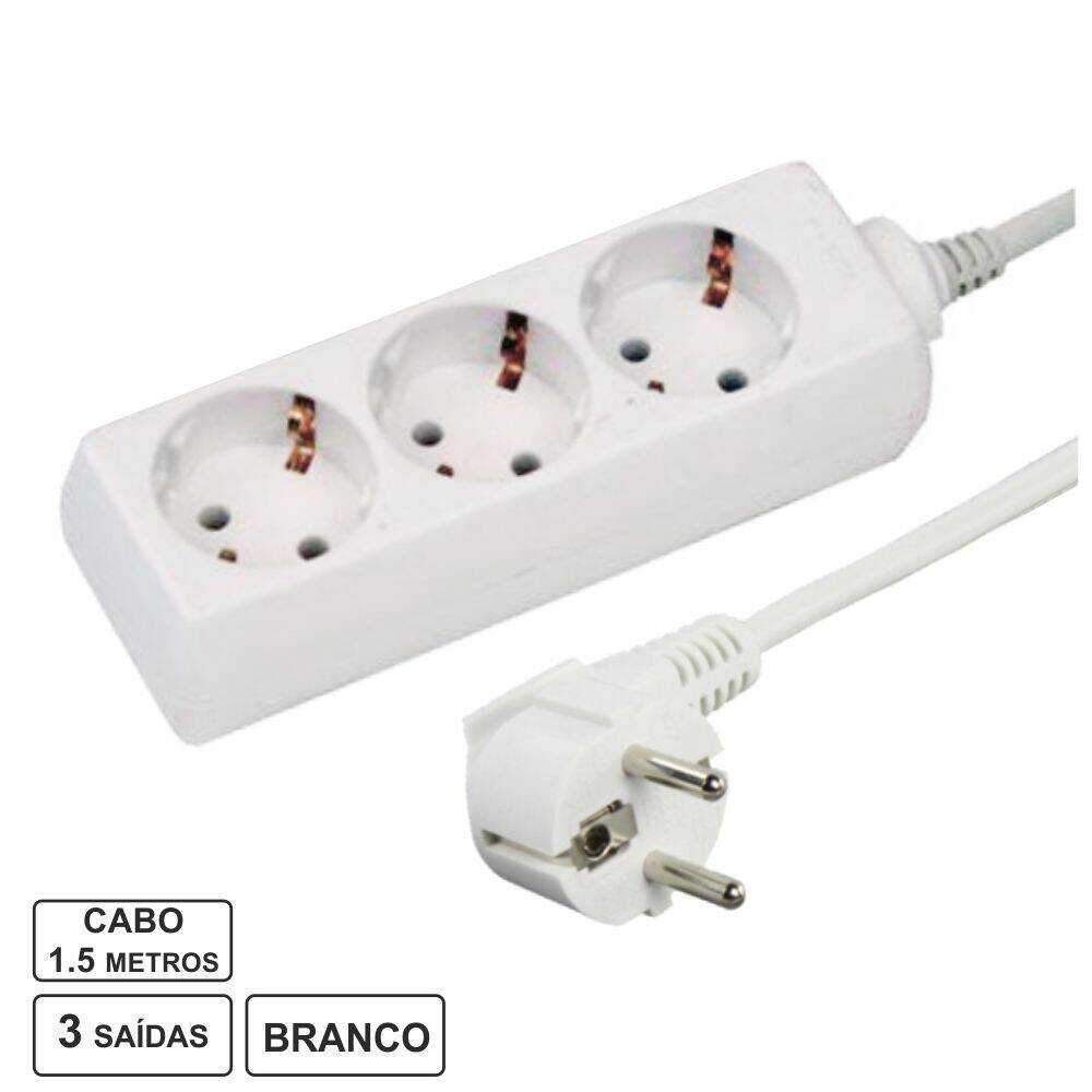 Extensão Elétrica 3x Schuko 1.5m - (TE3SB1(E))