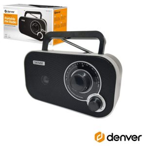 Rádio FM Portátil Preto DENVER - (TR-51 BLACK)