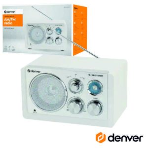 Rádio AM/FM/AUX Portátil Branco DENVER - (TR-63W)