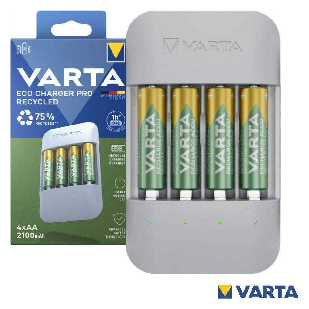 Carregador PRO pilhas AA/AAA C/ 4x AA 2100mAh 56816 VARTA - (VHR6-A2100/CHR4)