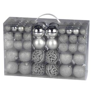 Conjunto de 100 Bolas Prateadas - (XMAS800)