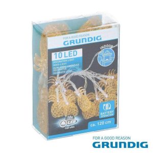 Luzes Decorativas Em Forma Ananás C/ 10 LED GRUNDIG - (13150-Y)