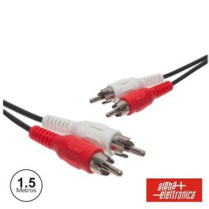 Cabo 2-Rca Macho / 2-Rca Macho 1.5m Pvc - (17-009A)