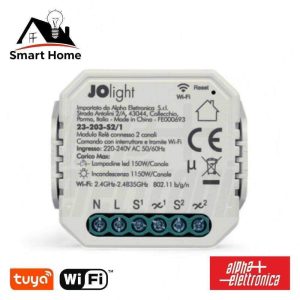 Módulo Automação Interruptor WiFi 2 Canais Tuya ALPHA - (23-203-S2/1)