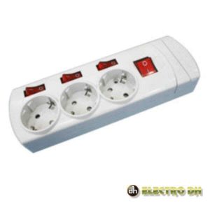 Extensão Elétrica 3x Schuko C/ Interruptor 1.5m EDH - (36.186)