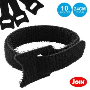 Braçadeira Velcro Preta 100mm 10X JOIN - (512-240B)