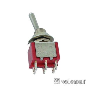 Interruptor Vertical Dpdt On-(On) VELLEMAN - (8011A)