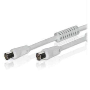 Cabo Coaxial Macho/Fêmea Branco 1.5m Dourada Filtro - (87-120AW/E)