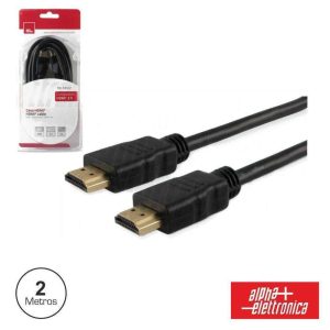Cabo HDMI Dourado Macho / Macho 2.0 4k Preto 2m Blister - (93-591/2)