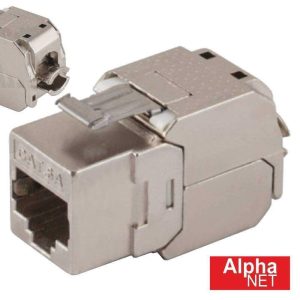 Ficha RJ45 Modular 8p8c CAT6 Keystone Metálica - (96-302M)