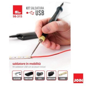 Kit Soldadura USB Ferro 8W Solda/Alimentador/Powerbank - (98-315)