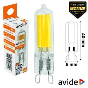 Lâmpada LED G9 4W 230V COB 4000K 400lm AVIDE - (ABG9NW-4WN-CL)