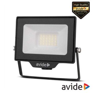 Foco LED 20W OPIR 230V 6400K 2000lm Preto IP44 AVIDE - (ABLRFLCW-20W-OPIR)