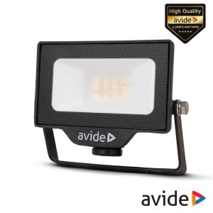 Foco LED 10W OPIR 230V 4000k 1000lm Preto IP44 AVIDE - (ABLRFLNW-10W-OPIR)