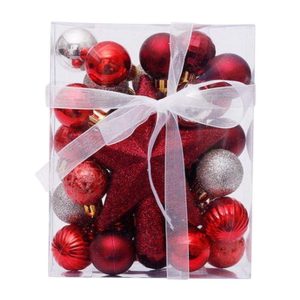 Conjunto 30 Bolas De Natal Vermelho/Branco - (ACB3-FS-RW-30)