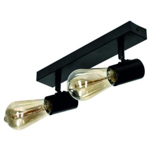 Candeeiro LED Teto/Parede 2xE27 2x60W IP20 RIO - (AD-OP-6430BE27)