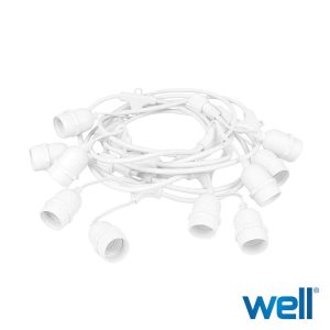 Corrente de Iluminação 6.5m P/ 10 Lâmpadas E27 IP65 WELL - (ALLEY-10/6.5WE)