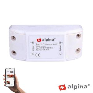 Módulo Automação Interruptor WiFi 1 Canal 2500W Tuya ALPINA - (ALP529)