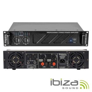 Amplificador Áudio 19" 2x1500W IBIZA - (AMP2000-MKII)