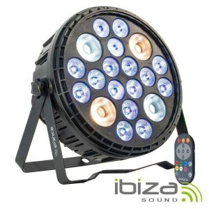 Projetor Par 120W C/ 16 LEDS 4W + 4 LEDS 2xCW/2xWW 30W IBIZA - (BIGPAR-16RGBW4WWCW)