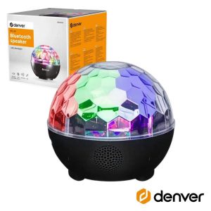 Projetor de Luz RGB C/ Coluna 60W USB/BT/BAT DENVER - (BTL-65MK2)