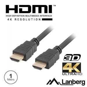 Cabo HDMI Dourado Macho / Macho 1.4 1m LANBERG - (CA-HDMI-11CC-0010)
