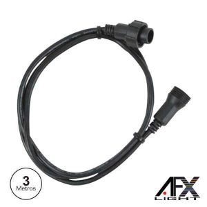 Cabo DMX E Alimentação P/ Projetor 3m IP65 AFXLIGHT - (CAB-IP65EX-3)