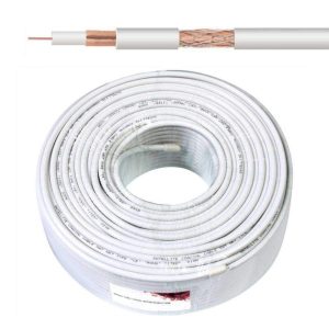 Cabo Coaxial 75 Ohm Ø6.8 Branco - (CCOAX100/6.8CCS)